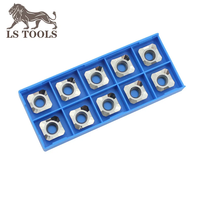 LS TOOLS-fresas de carburo de aluminio para carpintería, insertos de pulido 1204 para carpintería, cobre, seht1204afn X83
