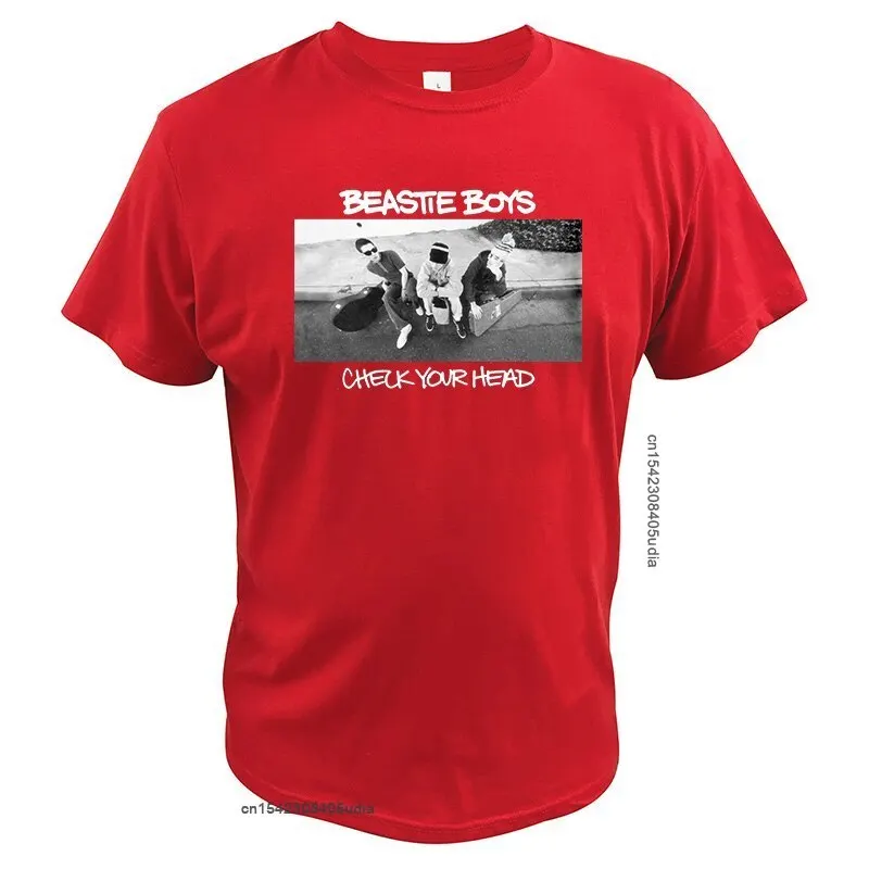 Beastie Boys Tshirt Check Your Head T Shirt American Hip Hop Group Simple Fashion Design Short Sleeve T-Shirt