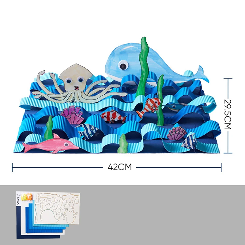 Động Vật Hoạt Hình Cá Voi Giấy Vẽ Tự Làm Vòng Tay Đồ Chơi Thủ Công Chất Liệu Gói Trẻ Em Đồ Chơi Xếp Hình Sáng Tạo Giấy Nhiều Màu Sắc Đồ Chơi