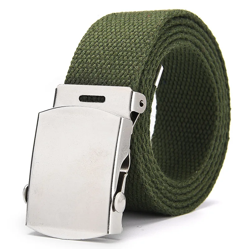 High Quality Canvas Belt Unisex Luxury Strap Tactical Military Canvas Waistband Outdoor Training Belt Metal Buckle Belts 3.8wide