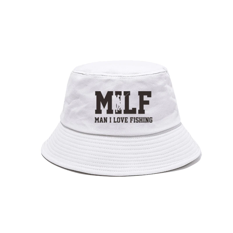 MILF Man I Love Fishing Bucket Hats Cool Summer Fishing Caps Outdoor Summer Fisherman Hats MZ-234