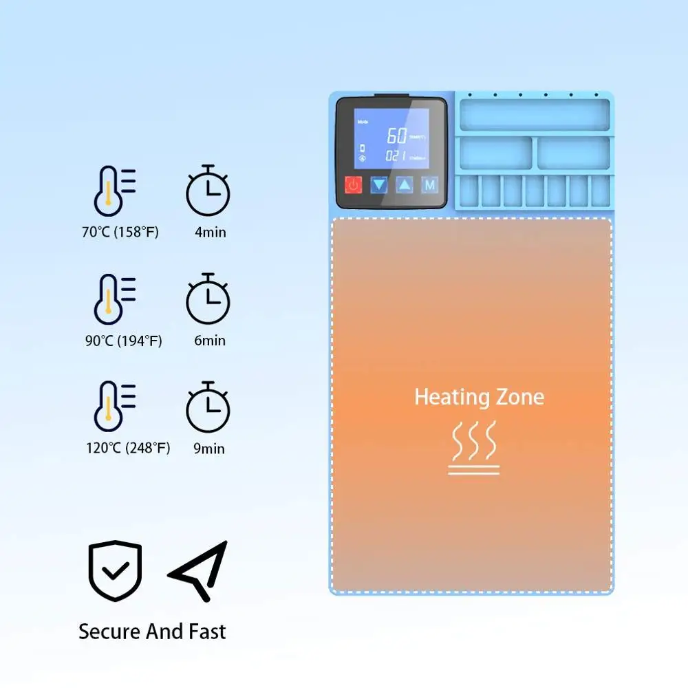 CPB لوحة التدفئة الهاتف المحمول شاشة LCD فاصل افتتاح أداة شاشة إصلاح عدة فتح مزيل تجديد أداة آيفون باد