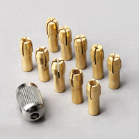 11Pcs /set 0.5-3.2mm Mini Drill Chucks Electric Drill Bit 4.8mm Shank For Dremel Rotary Tools+8 X0.75 Mill Shaft Screw Nut Cap