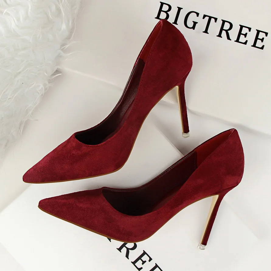 

BIGTREE Women Pumps Fashion 9cm High Heels For Women Shoes Casual Pointed Toe Women Heels Chaussures Femme Stiletto Ladies