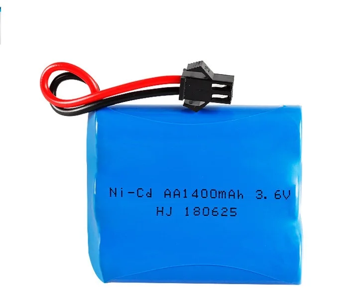 3.6V 1400mah NiCD Battery AA 3.6V Battery Pack For RC Toy Car GUN TANK Trucks Trains Boats 2pcs/lot