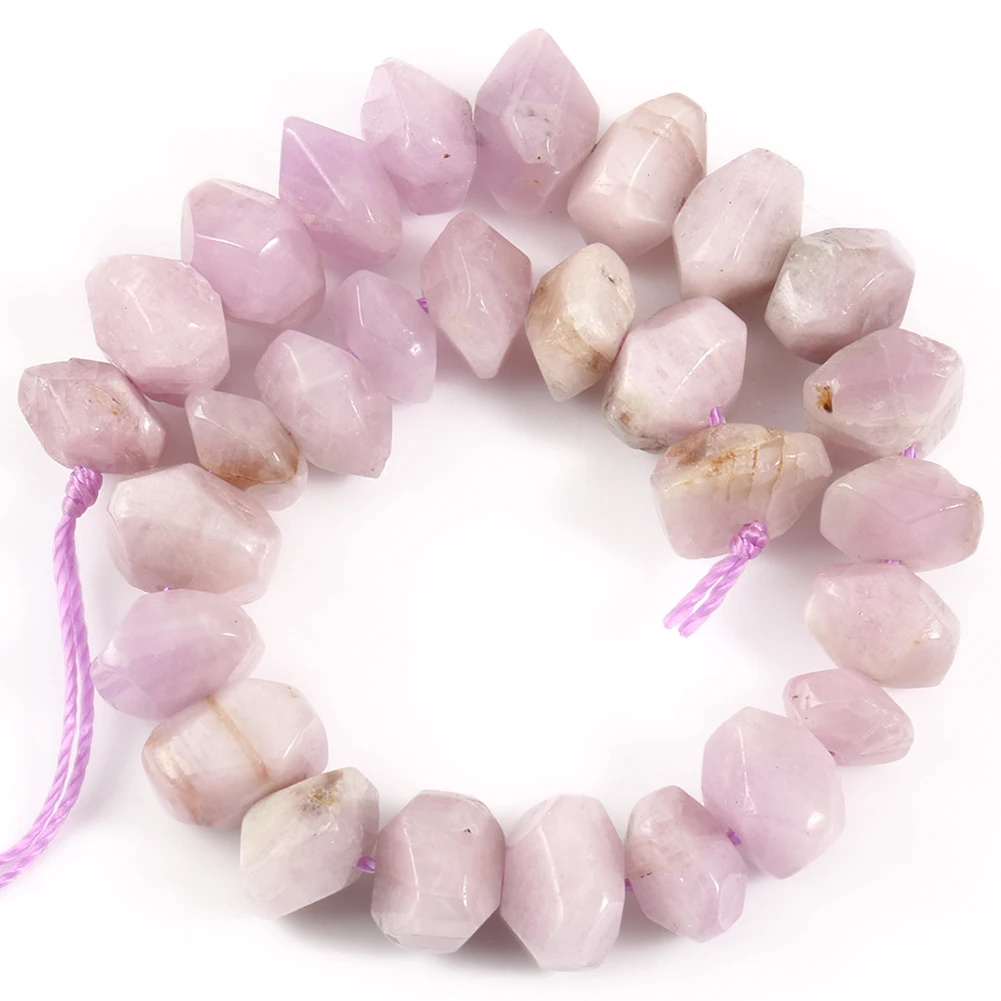 6x11mm Natural Irregular Kunzite Purple Spodumene Stone Beads Special Cut Genuine Loose Beads for Jewelry Making DIY Bracelet