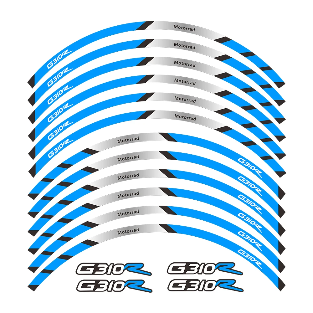 Pegatinas de borde exterior para ruedas delanteras y traseras de motocicleta, calcomanías de llanta reflectantes de alta calidad para BMW G310R