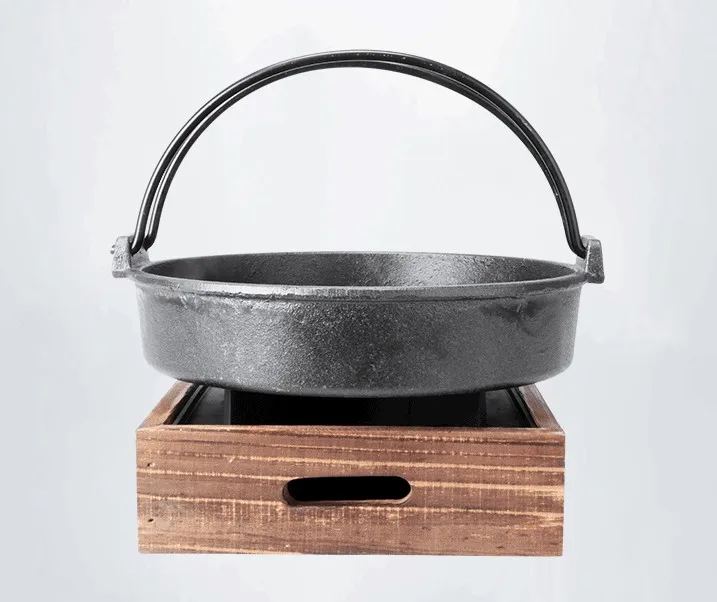 

Commercial Japanese style square bbq grill portable small hot pot stove iron hanging pot household Shouxi pot mini table stove