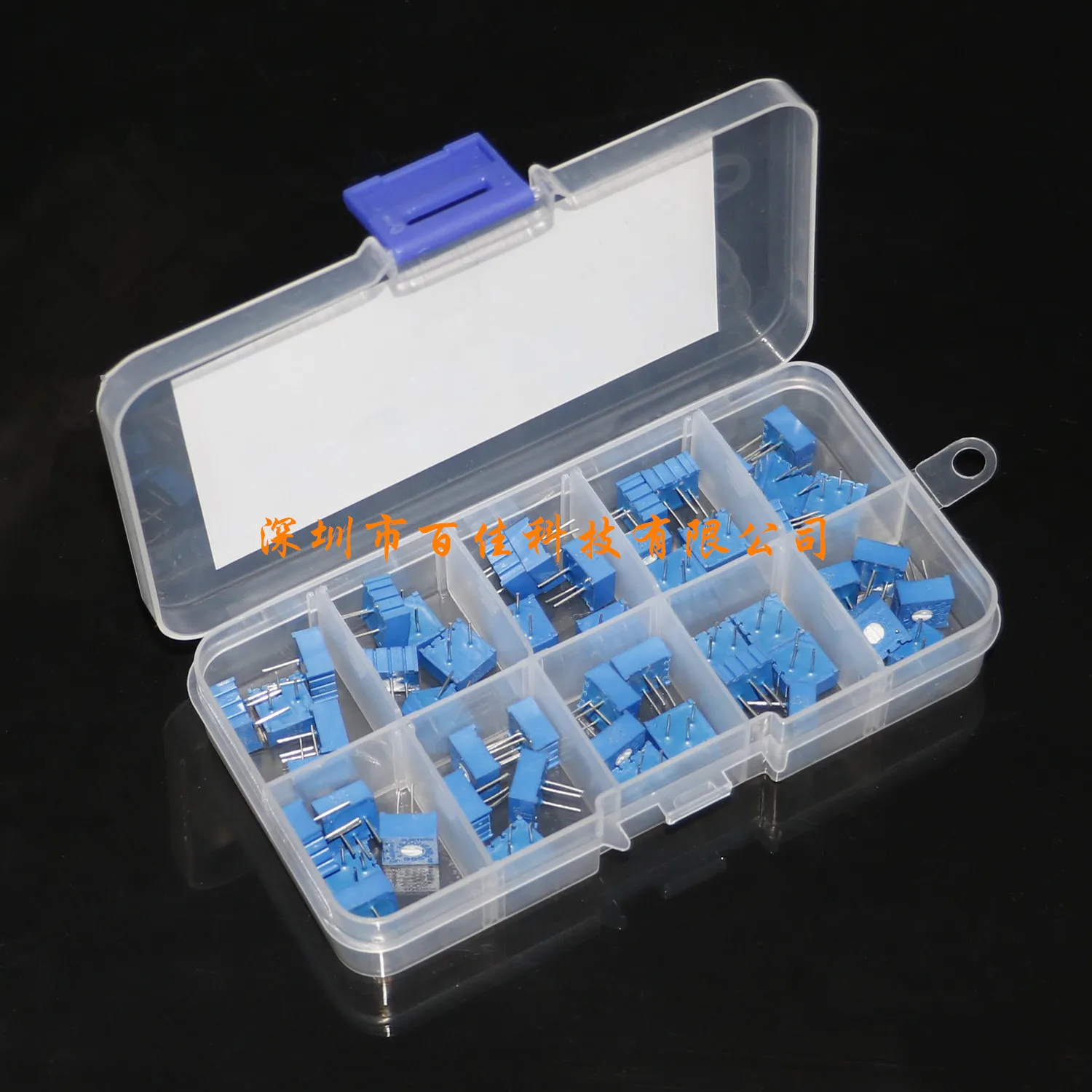 50pcs 10 kinds specifications × 5pcs  3386P Precision Adjustable Resistor Set Boxed