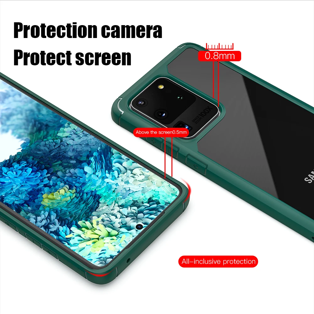 KEYSION Fashion Shockproof Case for Samsung Galaxy S24 S23 Plus S22 Ultra Transparent Silicone Phone Back Cover for Samsung S24+