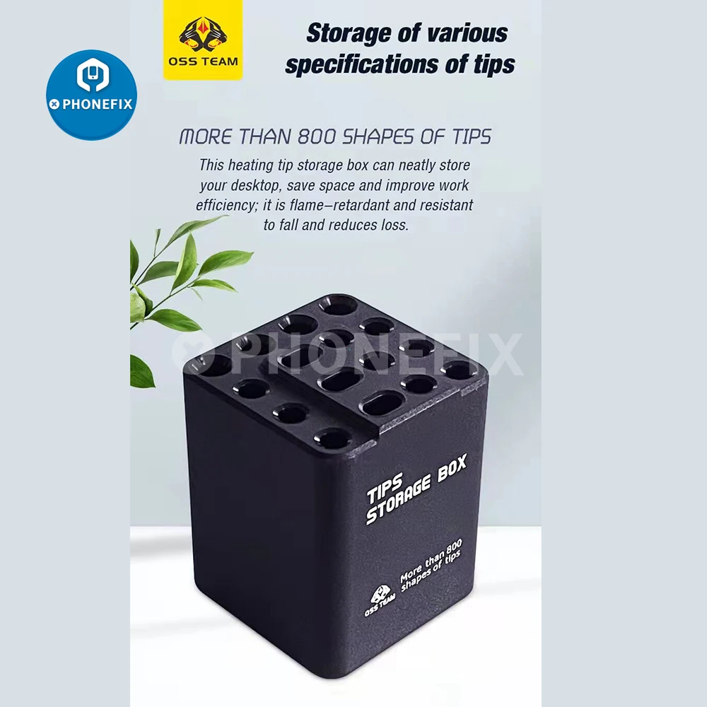 OSS W118 صندوق تخزين للتدفئة عنصر سبيكة لحام تلميح T12 JBC T210/T245/C115 التدفئة الأساسية مختلف نصائح الحديد المنظم
