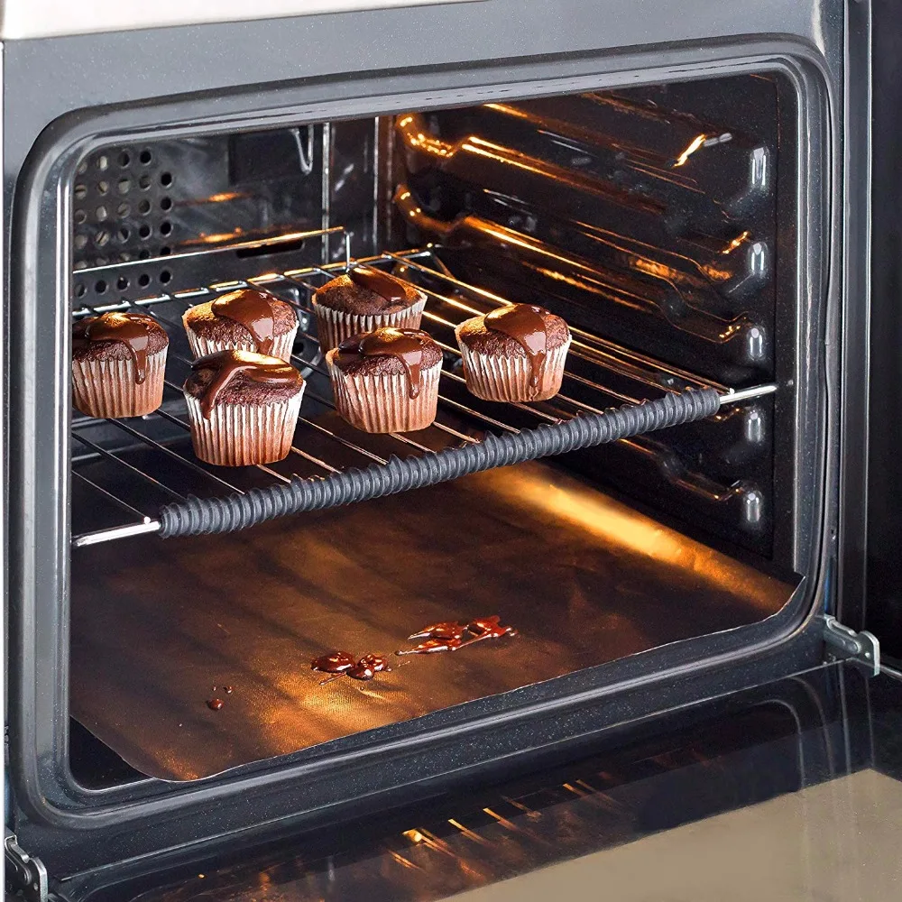 Oven Protector Set: 2 x Large Non Stick Oven Liner+ 2 Oven Rack Guards Baking Spill Mats