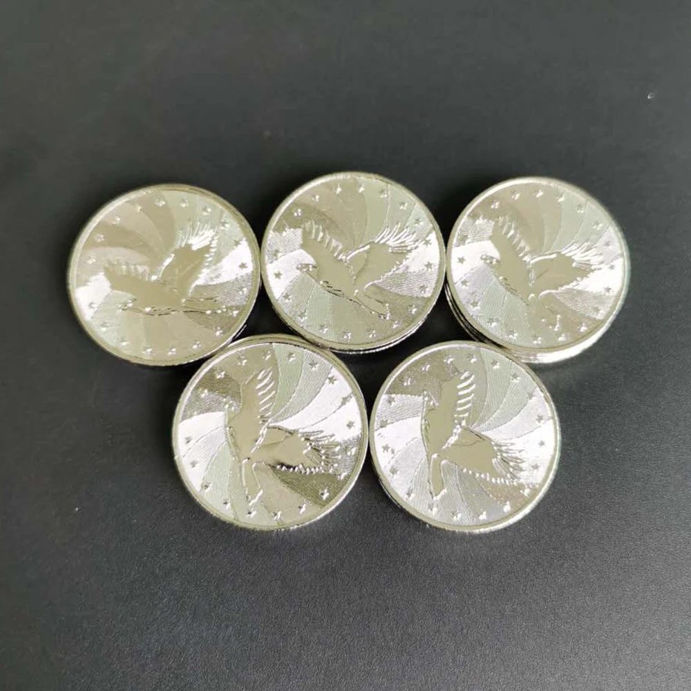 100pcs 25*1.85mm Pentagram Crown Stainless Steel Arcade Game Machine Token Coins