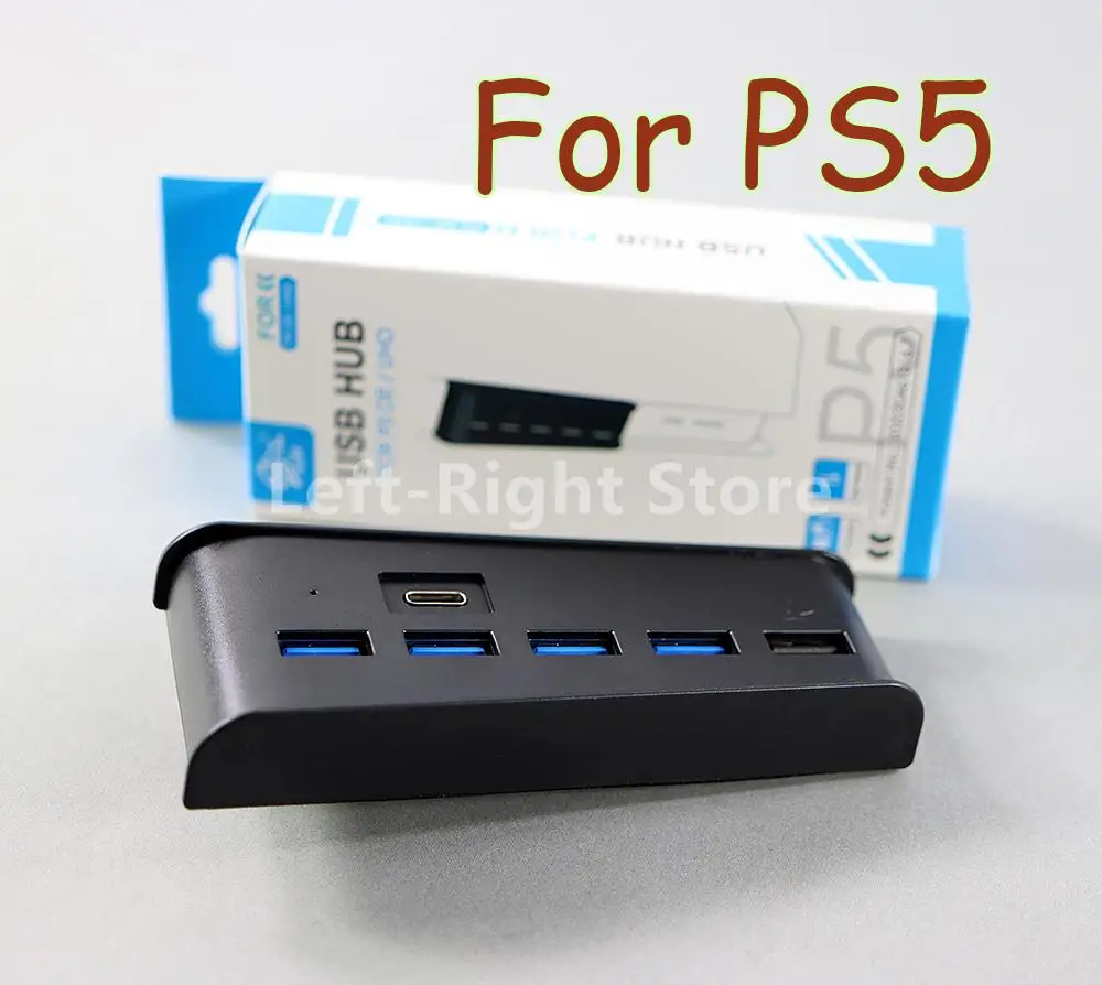 30PCS For PS5 USB Hub Adapter 5 Ports USB 3.0 USB A TYPEC Expander Splitter Super Speed USB HUB 3.0 for PlayStation 5 Console