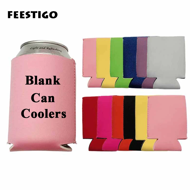 

5pcs Blank Can Coolers Sleeve Beer Can cooler Holders Collapsible Beer Can Huggers DIY Custom Wedding Favor Party Decoration