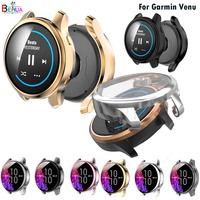 BEHUA Ultra-Thin TPU Transparent Screen protective Watch Case For Garmin Venu full Protector Cover frame Shock-resistant Shell