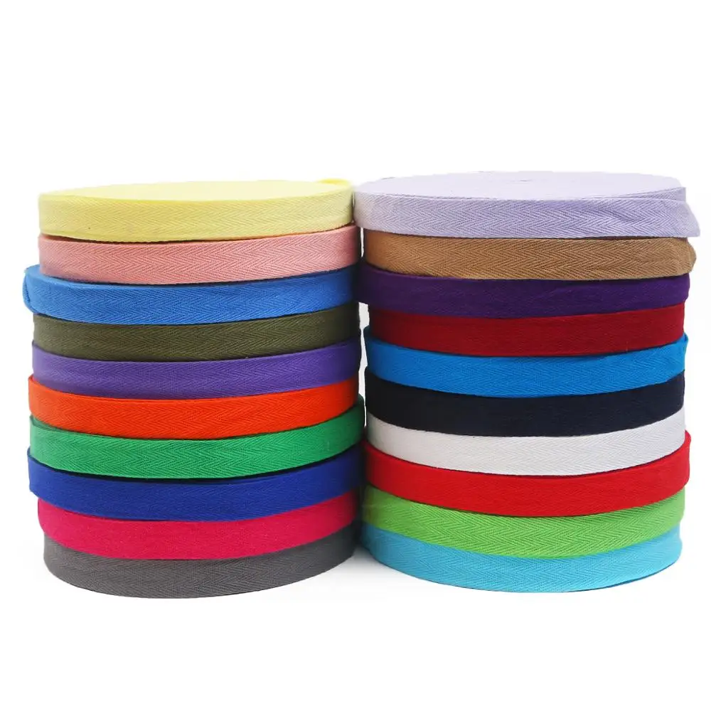 5 Yards Multi Color Herringbone Tape Ribbons Cotton Woven Ribbon Sewing Overlock Cloth Strap Belt DIY Accessories Width 2cm