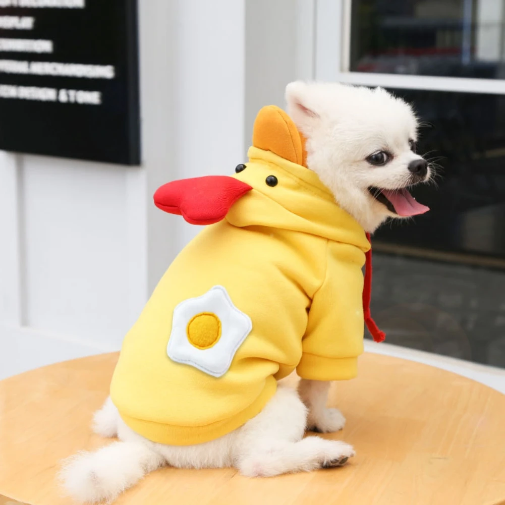 Winter Dog Clothes Cute Duck Costume Dog Coat Hoodie with Hat Pet Dogs Costume Jacket for French Bulldog Chihuahua Dog Coat