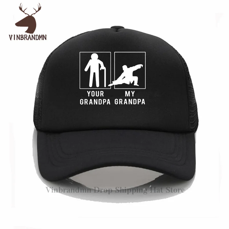 Summer Funny Tai Chi Your Grandpa My Grandpa Baseball cap Pure Cotton Hipster hat Fashion cotton Bucket hat Outdoor Fishing hats