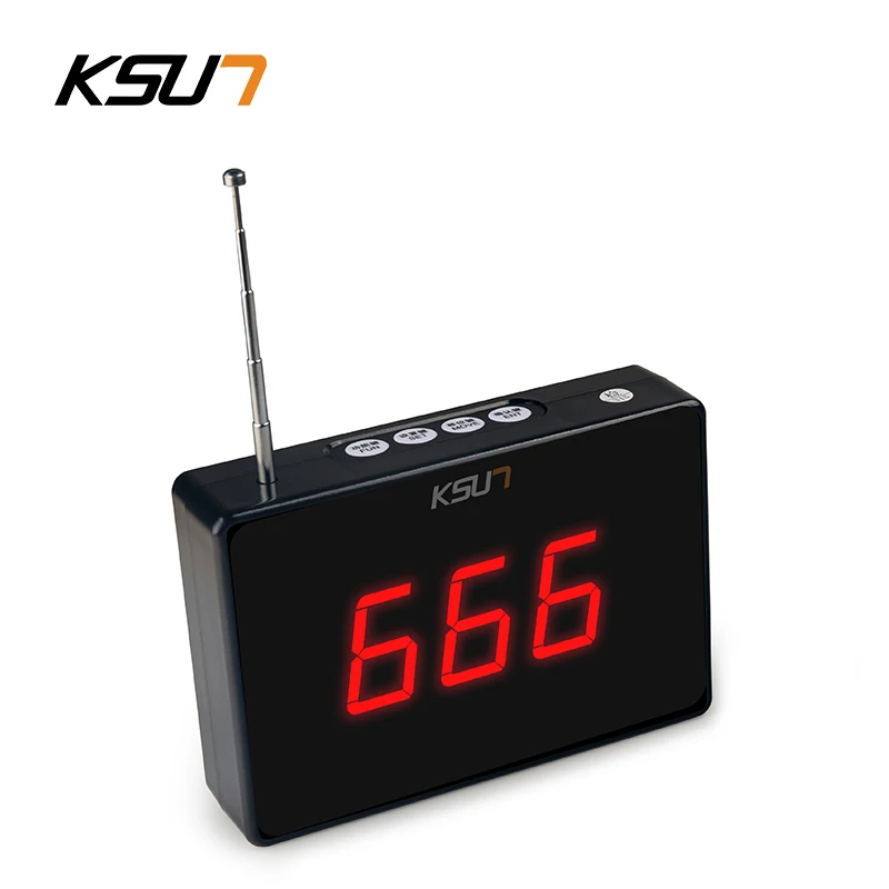 KSUN Q-12 Meal Taker Restaurant Wireless Caller Line Up To Take The Number Custom Logo Table Number Plate