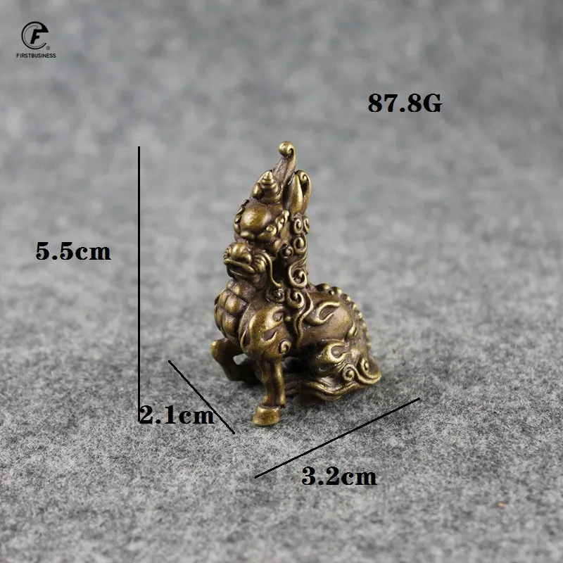 Ancient Lucky Beast Suān Ní Bronze Ornament Son of Dragon Looks Like Lion Copper Miniatures Figurines Desktop Decorations Crafts