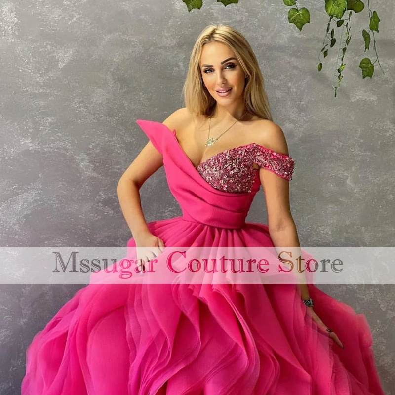 2021 Amazing Prom Dresses Off Shoulder Beading Pleating Evening Dress Robe De bal De forme sirène