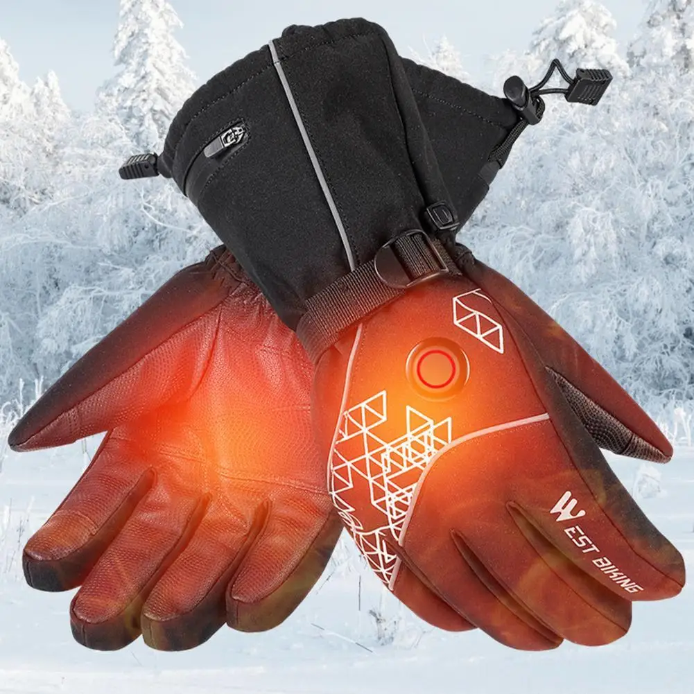 HEROBIKER-Winter motorcycle 1 pair of riding gloves touch screen charging waterproof winter motorcycle outdoor heating gloves