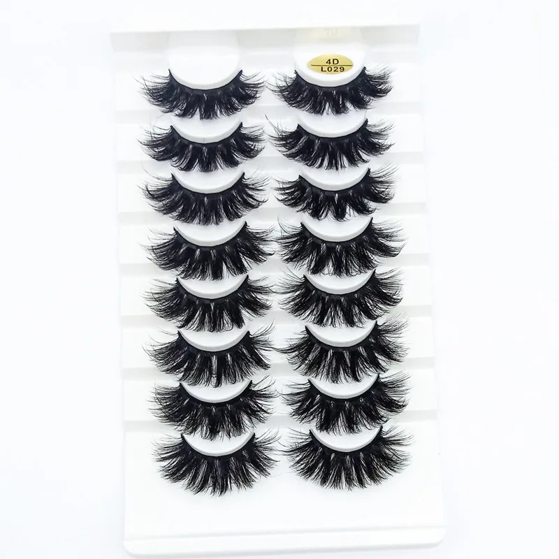 5/8 Pairs 25mm Mink Eyelashes Fluffy Dramatic False Lashes Natural Mink Eyelash Extensions Makeup Tools Eyelashes wholesale