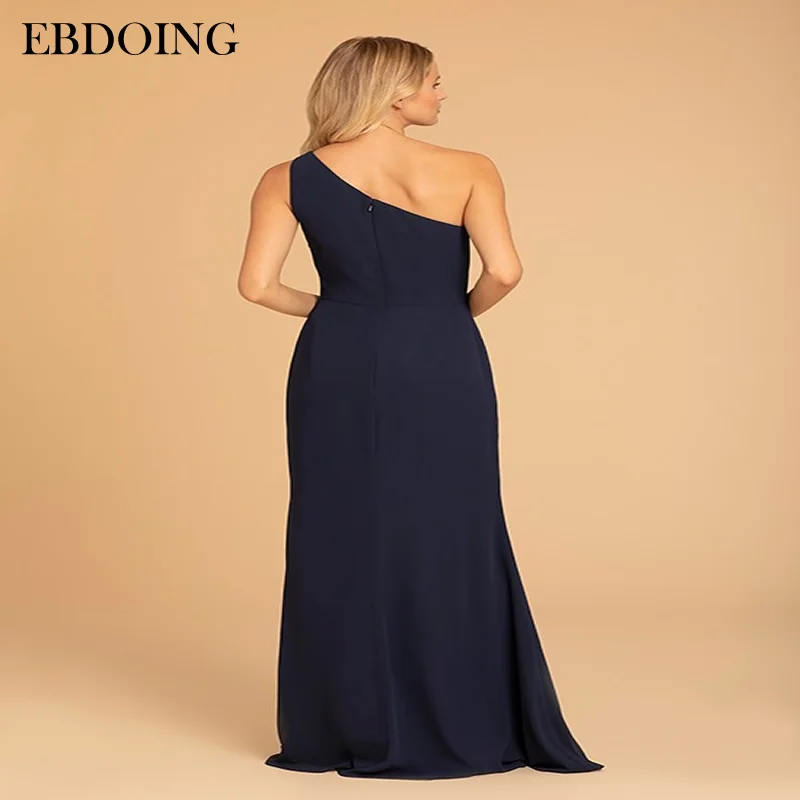 Newest Bridesmaid Dresses  A-line Robe De Soiree Floor-length Sleeveless One Shoulder Wedding Party Gowns