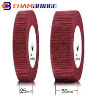 100/125/150/200/250/300mm Non-woven Flap Brush Polishing Wheel Grit 320 Metal Woodworking Scouring Pad 20mm Bore 1''/2'' Thick