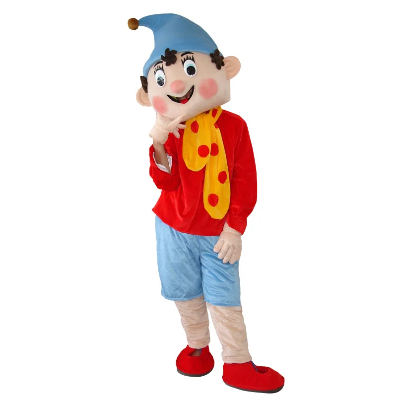 Fashion new blue hat clown boy Mascot Costume Adult Birthday Party Fancy Dress Halloween Cosplay Outfits Clothing Xmas