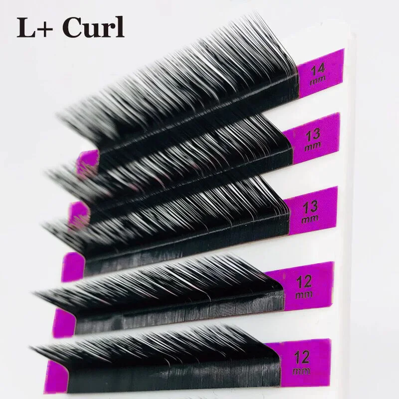 GTGDHNY Faux Mink Eyelash Extension C D L  L+ Individual Eyelashes Matte Black Russian Volume Private Label Lashes Makeup Cils