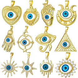 Juya DIY Talisman Pendant Jewelry Making Accessories Handmade Creative Hamsa Hand Fatima Greek Evil Eye Charms Supplies