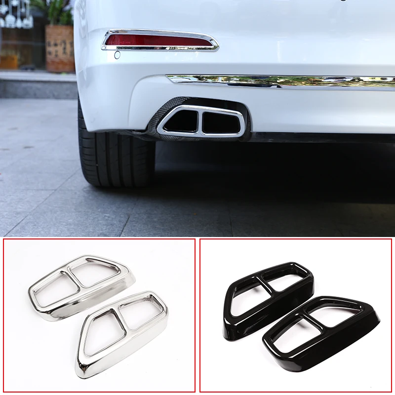 

For BMW 5 Series G30 G31 G38 528li 530li 2018-2021 Stainless Steel Car Tail Muffler Exhaust Pipe Output Cover Trim Accessories