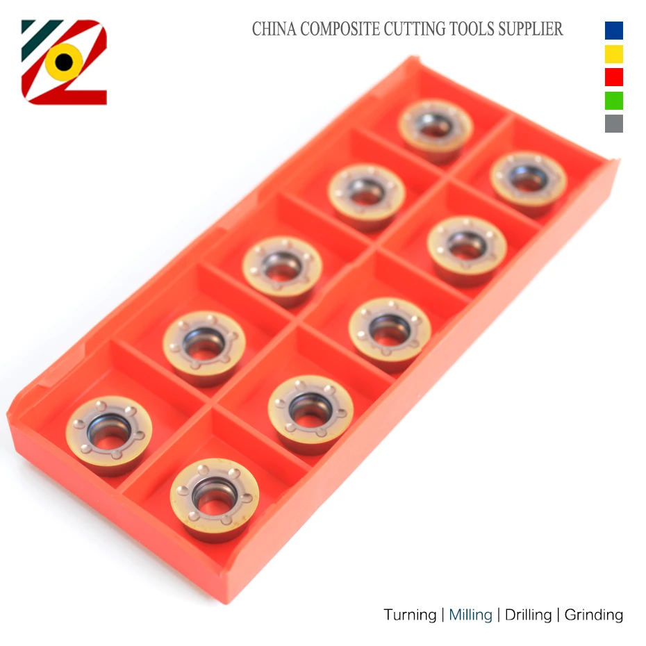 10 PZ RDKT RDKT10T3 RDKT1204 MOW R5 R6 Lavorazione In Acciaio Inox CNC Inserto In Metallo Duro Fresa
