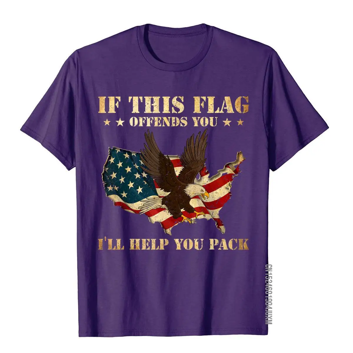 If This Flag Offends You I'll Help You Pack T-Shirt T-Shirt Special Mens T Shirts Cosie Tees Cotton Slim Fit