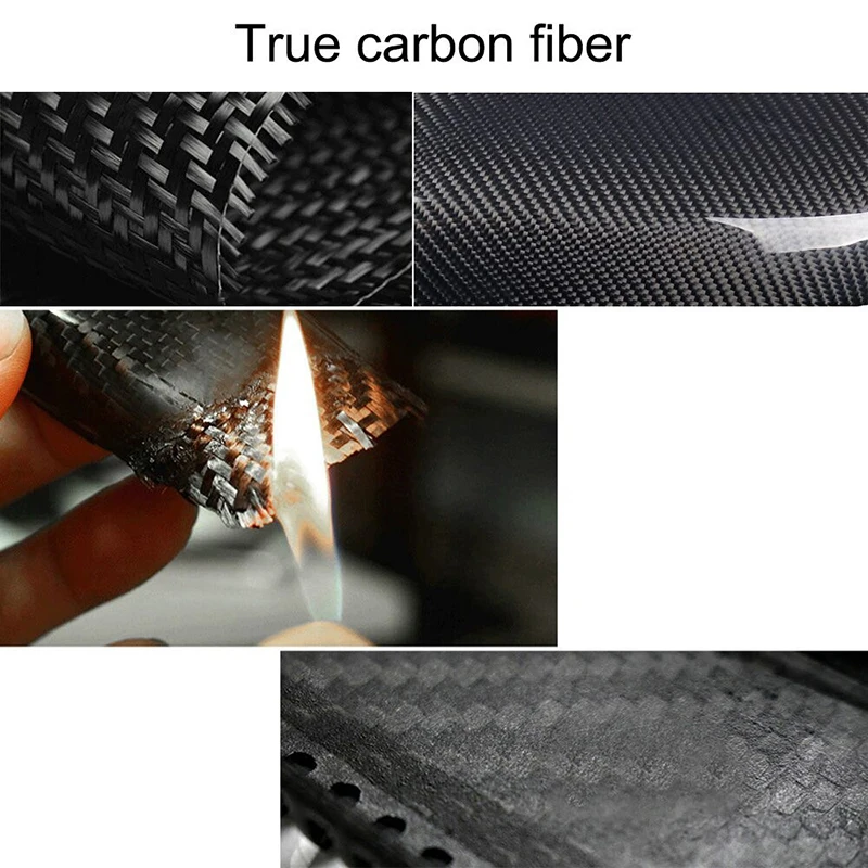 4pcs Car Door Handle Stickers Set Real Carbon Fiber Anti-scratch Cover Flexible Exterior Trim For Tesla Model 3 S X Accessories