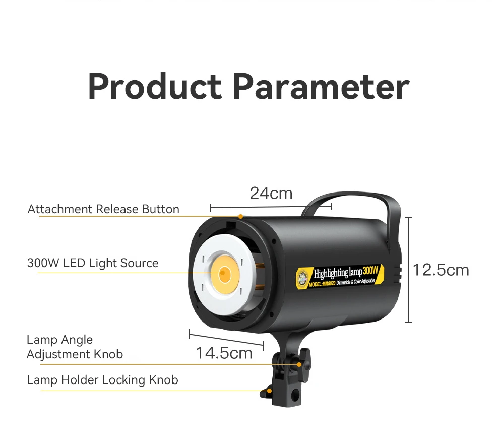 LED-Video licht Fotografie Lampe 3200 w 5700-k Helligkeit dimmbare Beleuchtung für Studio-Video aufnahmen Porträt Live-Streaming – Detail 8