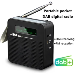 Portable DAB/DAB+ Radio LCD Display Automatic Tuning Mini Receiver Automatic Storage of 20 Radio Stations with Bluetooth