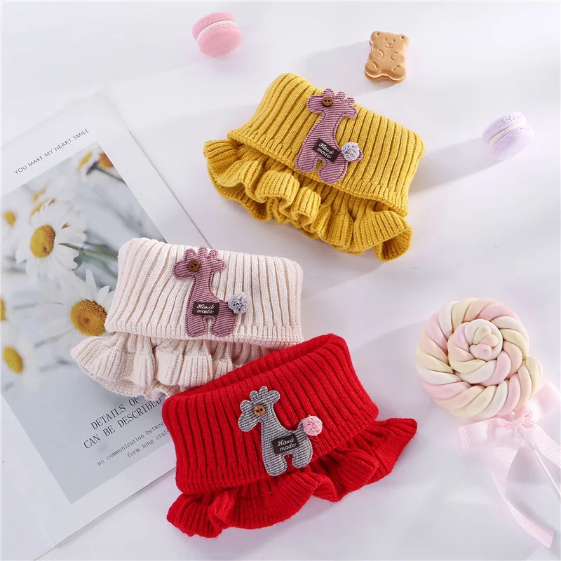 New Children Lace Scarf Neck Bib For Girls Knitted Warm Collar Winter Fashion Hot Sale Warm Neckerchief