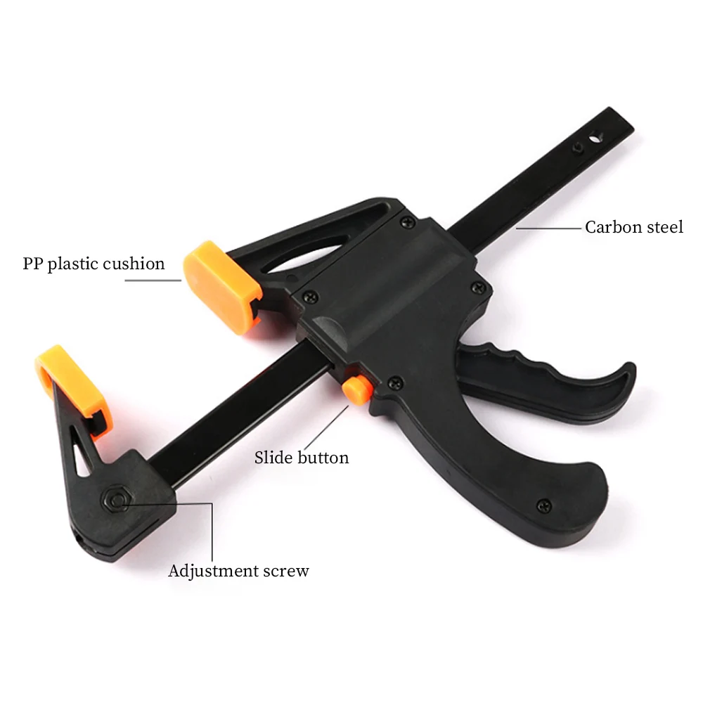 4 Inch Woodworking Bar F Clamp Clip Kit Quick Ratchet Release Speed Squeeze Wood Working Work Bar Spreader Gadget Hand Tools