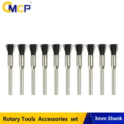 CMCP Nylon Wire Brush 3.0mm Shank Abrasive Polishing Tool Bit for Dremel Rotary Tool Accessories