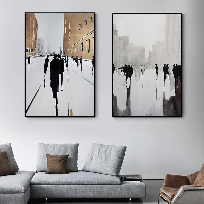 

Abstract British Posters Prints Modern Canvas Art Ins Wall Art Pictures for Living Room Home Decor Nordic Black White Painting