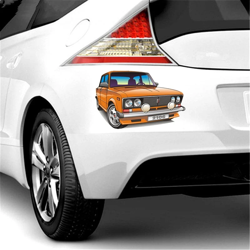 น่ารักคุณภาพสูงสติกเกอร์รถ VAZ 2106 Decal กันชนกระจก KK PVC 18 ซม.X 12 ซม.