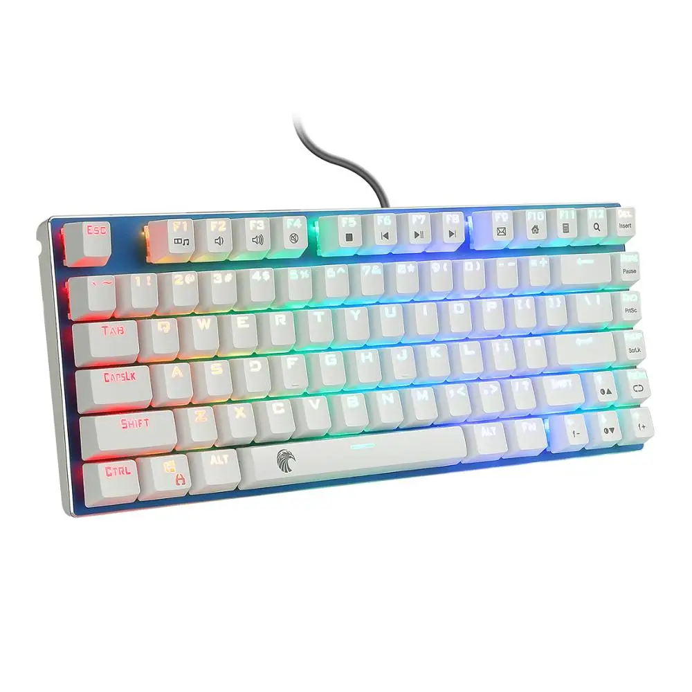 Z-88 60% RGB Mechanical Gaming Keyboard Outemu Switch LED Backlit Waterproof Compact 81 Keys Anti-Ghosting for Mac PC Blue pink