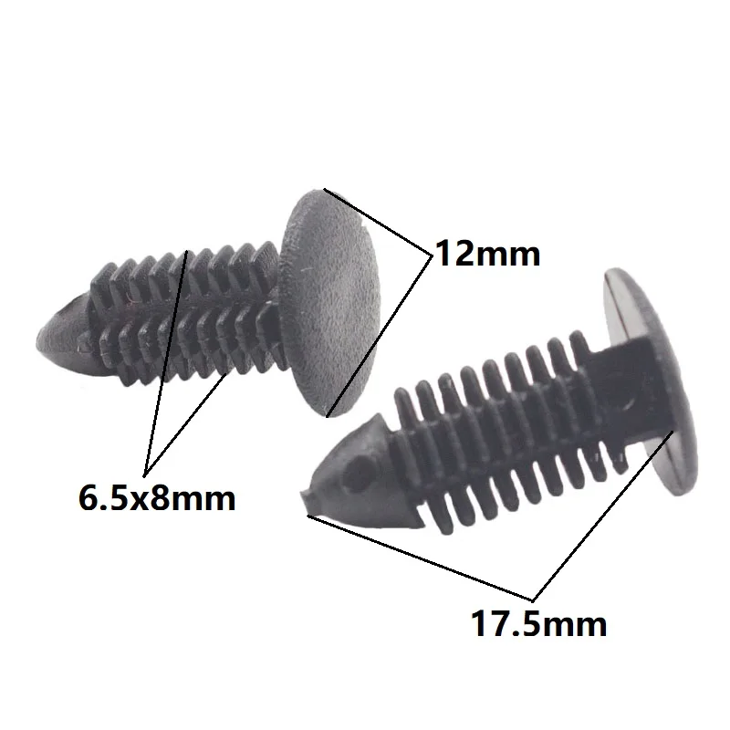 50 Pcs for Fukang black plastic fastener fixed rivets Car tailgate snaps retaining clip