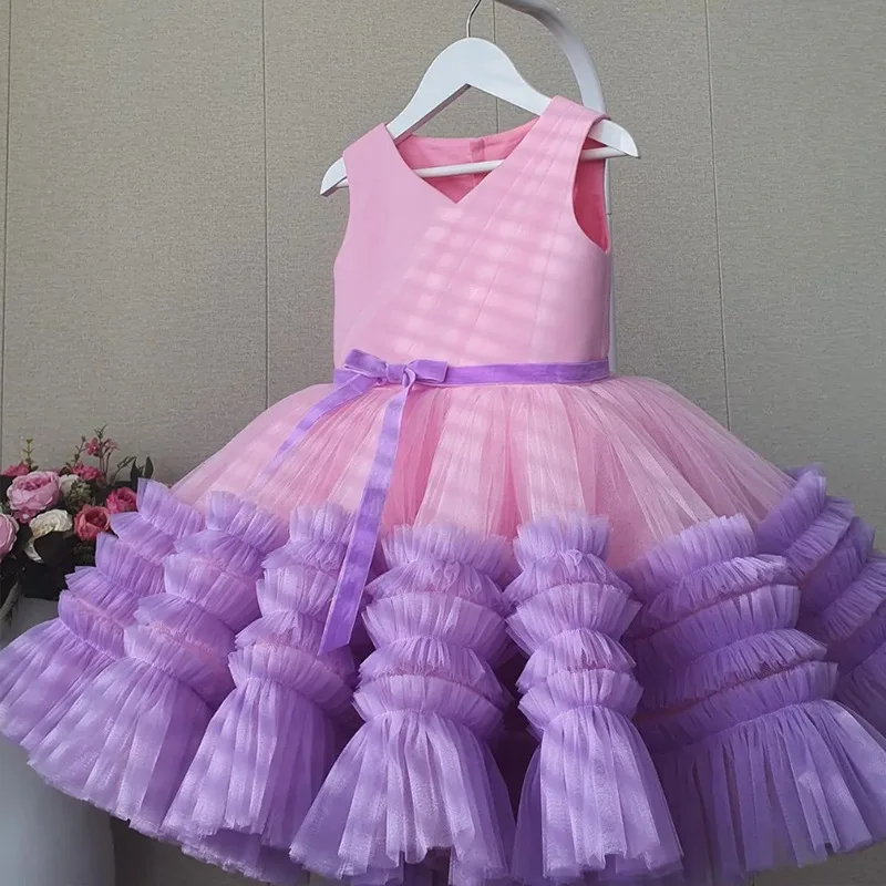 2023 Summer Girls Dress High Quality Birthday Party Christmas Costume Little Princess Dress Kids Clothes 1 2 3 4 5 6 Years Old