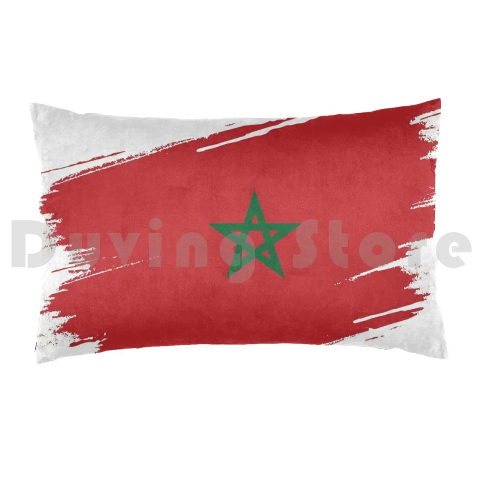 Morocco Flag Pillow Case Printed 50x75 Morocco Flag Flag Morocco Morocco Flags Morocco Morocco Flag