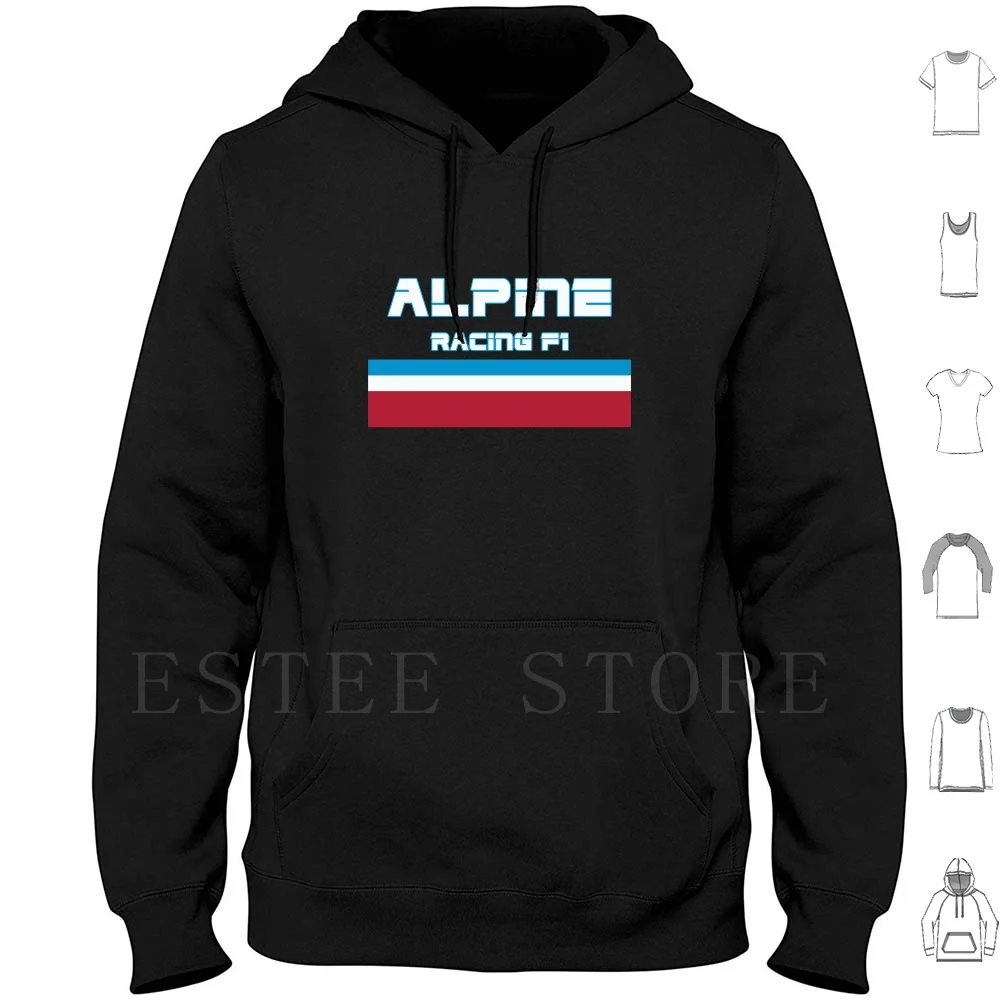 Alpine Racing Hoodie Long Sleeve Alpine One Race Racing Car Ocon Sports Fernando A110 2021 Fia French