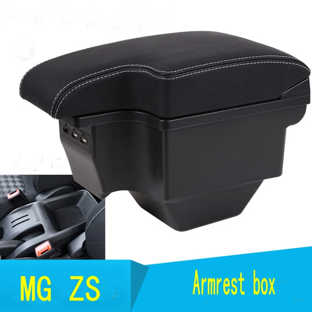 

For MG ZS Armrest Box Arm Elbow Rest Center Console Storage with Phone Charging USB Interface